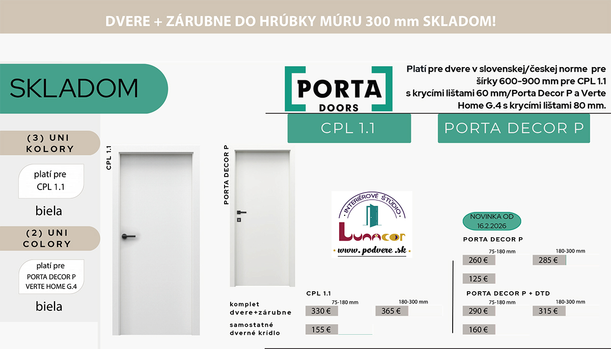 AKCIA SD 2026_5 Porta CPL 1.1 skladom